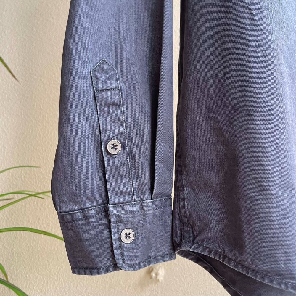Stone Island Men's Washed Workwear Blue Shirt - Picture 6 of 9
